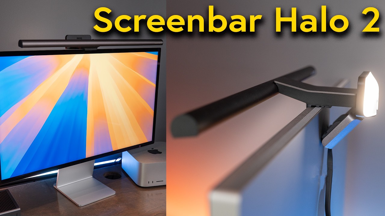 The Ultimate Monitor Light: BenQ Screenbar Halo 2 Review - YouTube