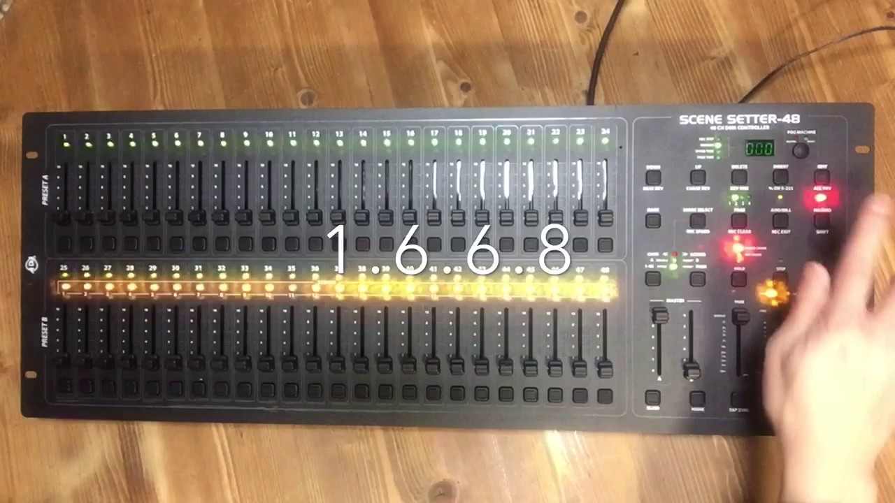 ELATION SCENE SETTER-48とADJ DOTZ PARを使った照明のシーン簡単