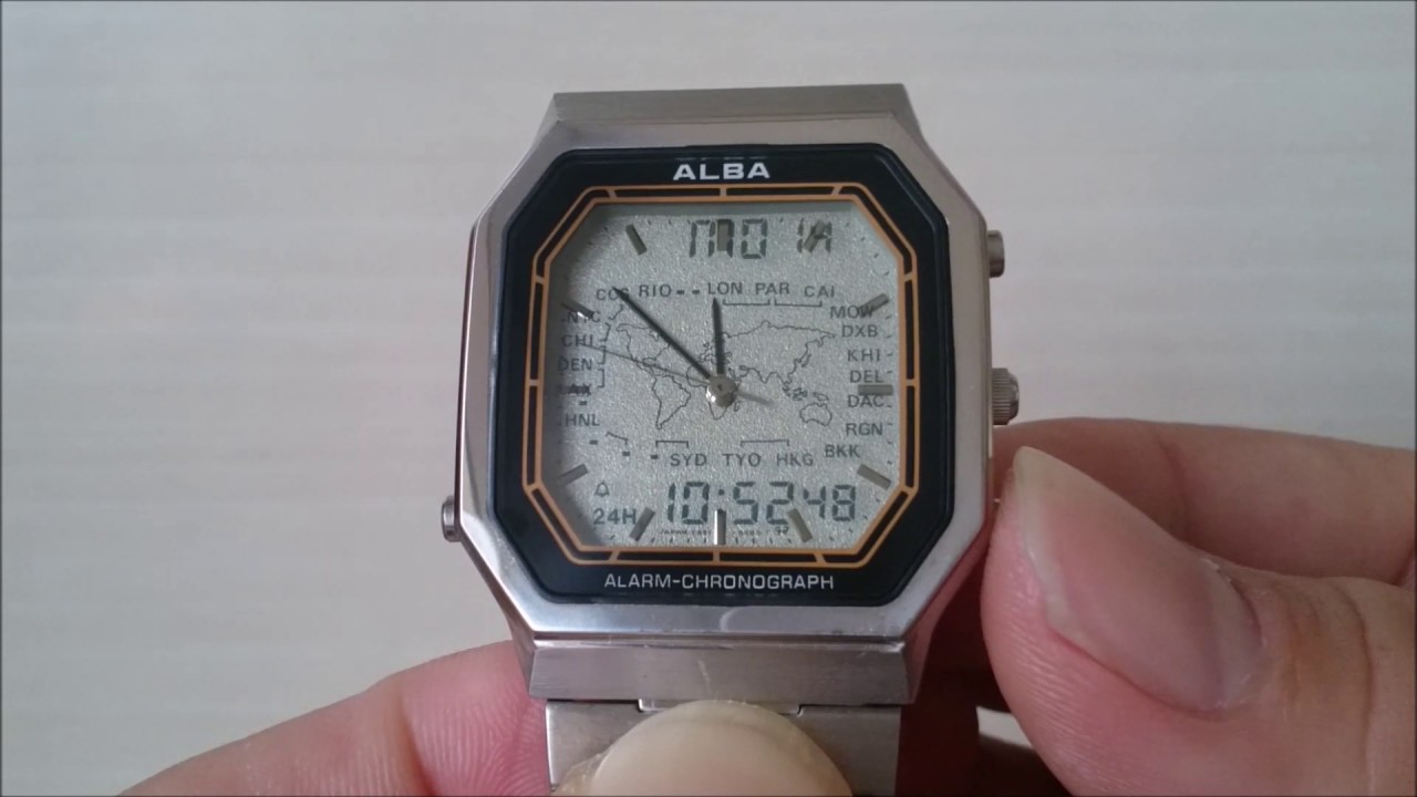 Rare Watch Collection SEIKO ALBA Y951-5080 二重面相 - YouTube