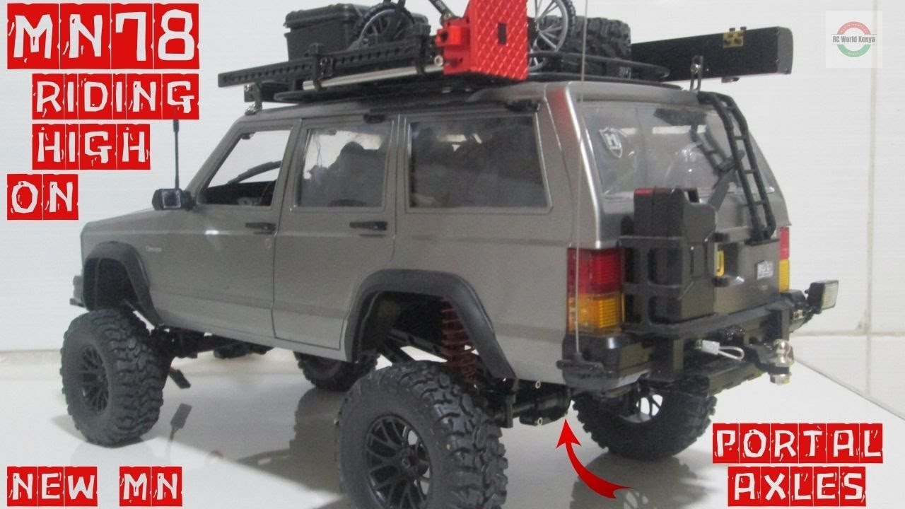 MN78 Jeep Cherokee XJ RC - Riding High on Portal Axles - YouTube