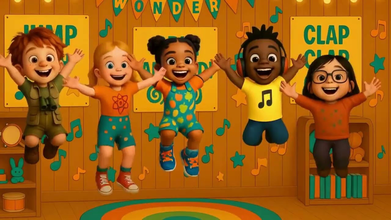 Jump, Spin, Clap! 🎶 | Fun Dance for Kids ‪@WonderKidsClubhouse