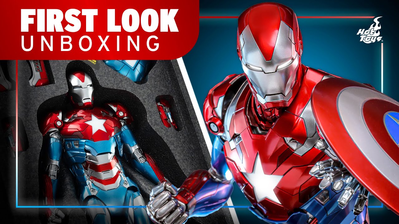 Hot Toys Marvel Comics Iron Patriot Figure Unboxing | First Look
