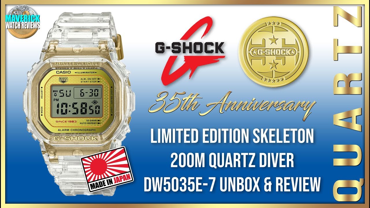 G-Shock 35th Anniversary Limited Edition Glacier Gold 200m Quartz