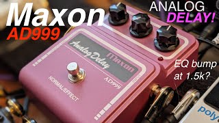 Maxon AD999 Analog Delay-a closer look & listen - YouTube