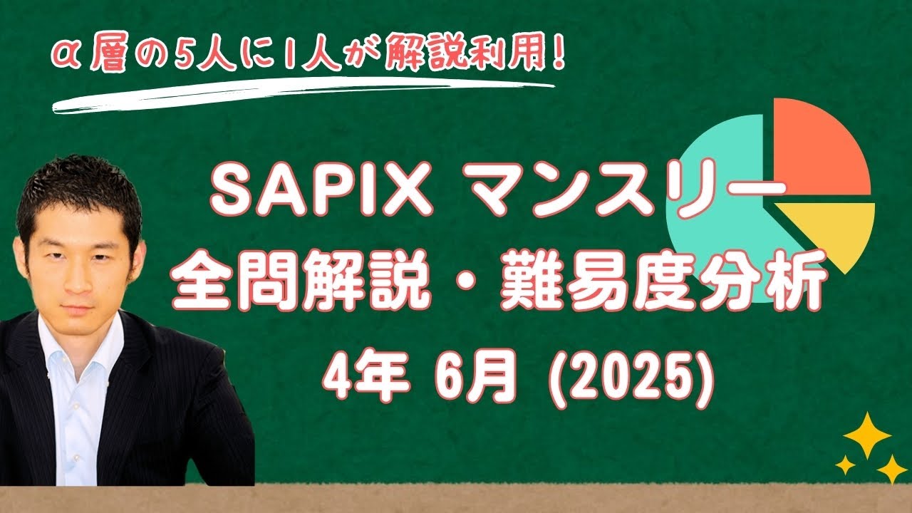 SAPIX 4年生 2025年マンスリーテストセット SAPIX 4年生 2025年