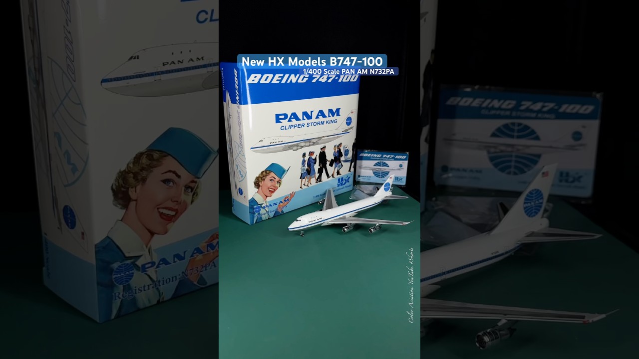 New HX Models 1/400 Scale PAN AM Boeing 747-100 N732PA Delivery