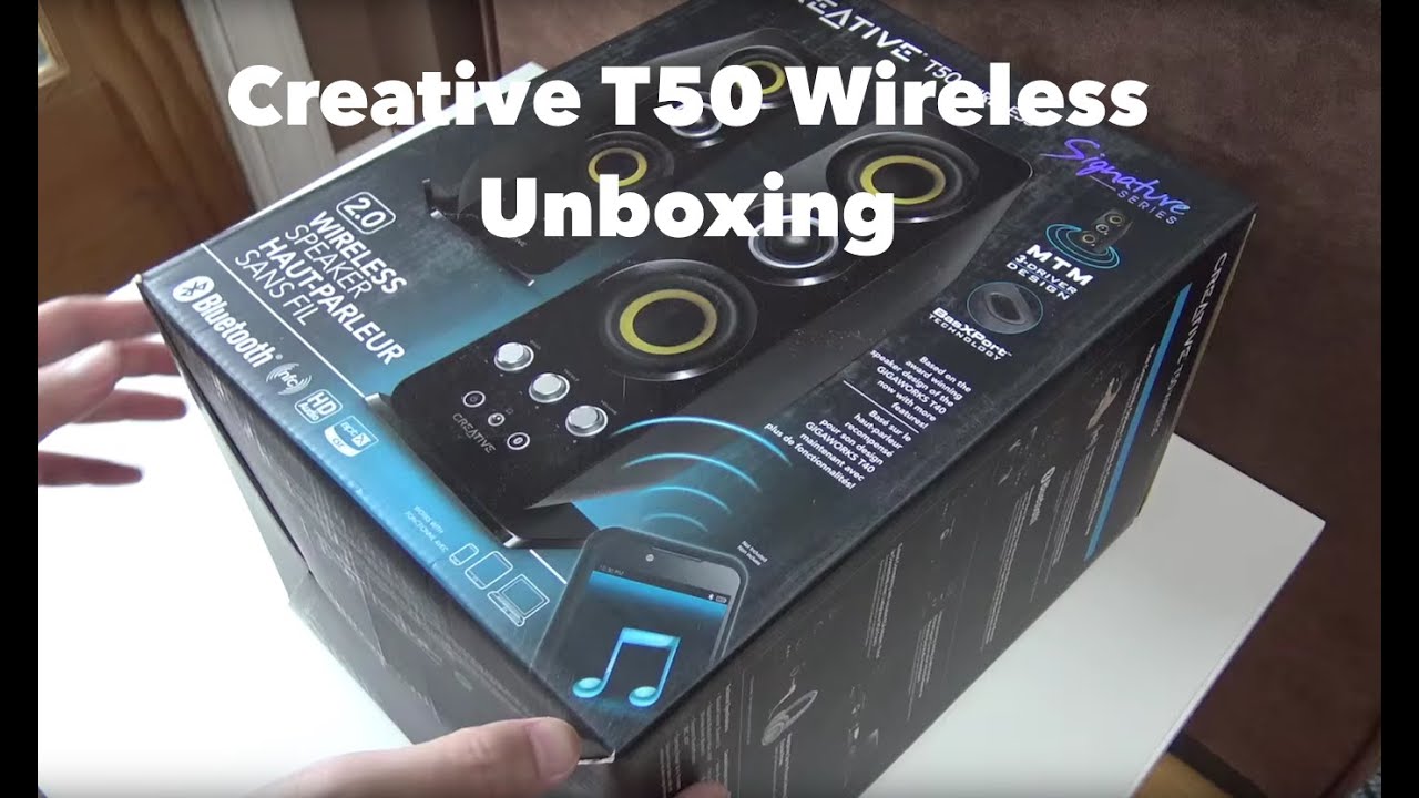 Creative T50 Wireless PC Speakers Unboxing - YouTube