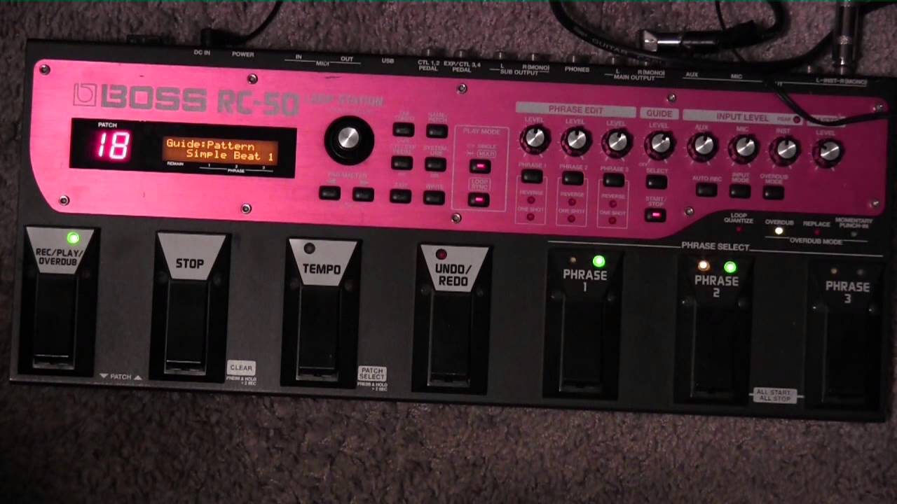 Boss RC 50 Looper Demo - YouTube