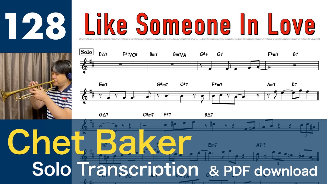 Like Someone In Love [1974] (Chet Baker) Solo Transcription 128