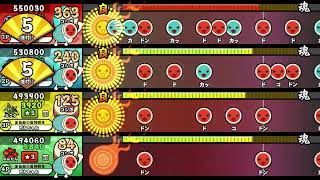OpenTaiko】トオリヨ【全難易度同時再生】 - YouTube