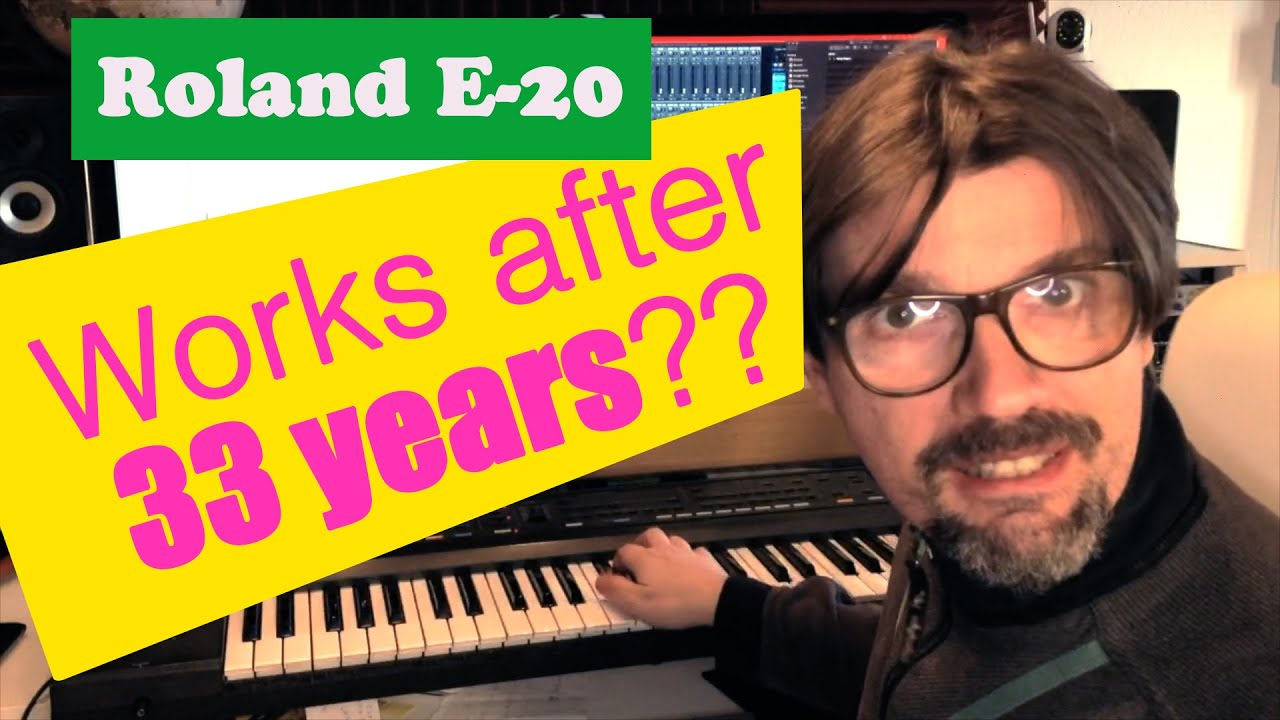 Roland E 20 Synthesizer works after 33 years? // Live performance