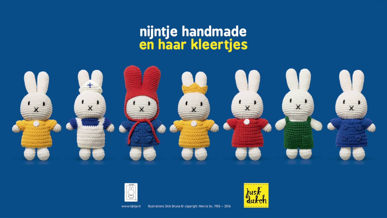 ミッフィー ミント フラワーバッグ付き あみぐるみ - Just Dutch