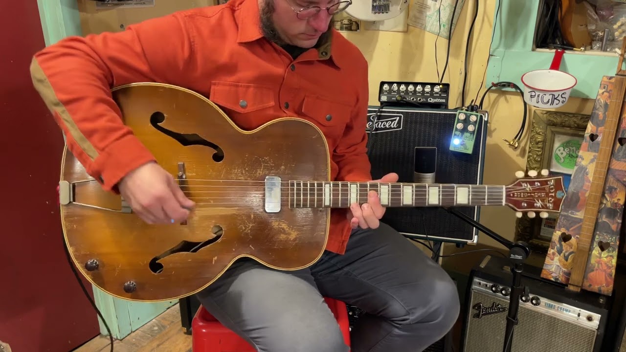 1950s Old Kraftsman (Kay) jumbo archtop electric guitar - YouTube