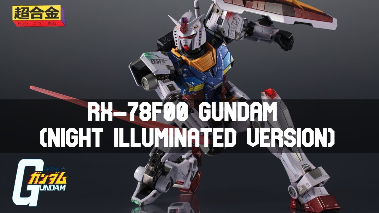 Chogokin X Gundam Factory Yokohama RX78F00 Night Illuminated