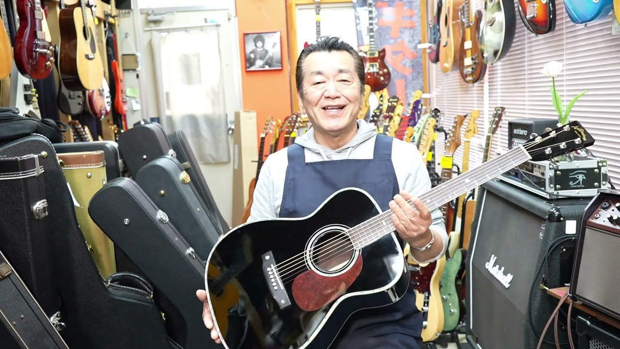 Aria Dreadnought AF-60 BK オール単板 ゴトーペグ！ #Aria #オール単