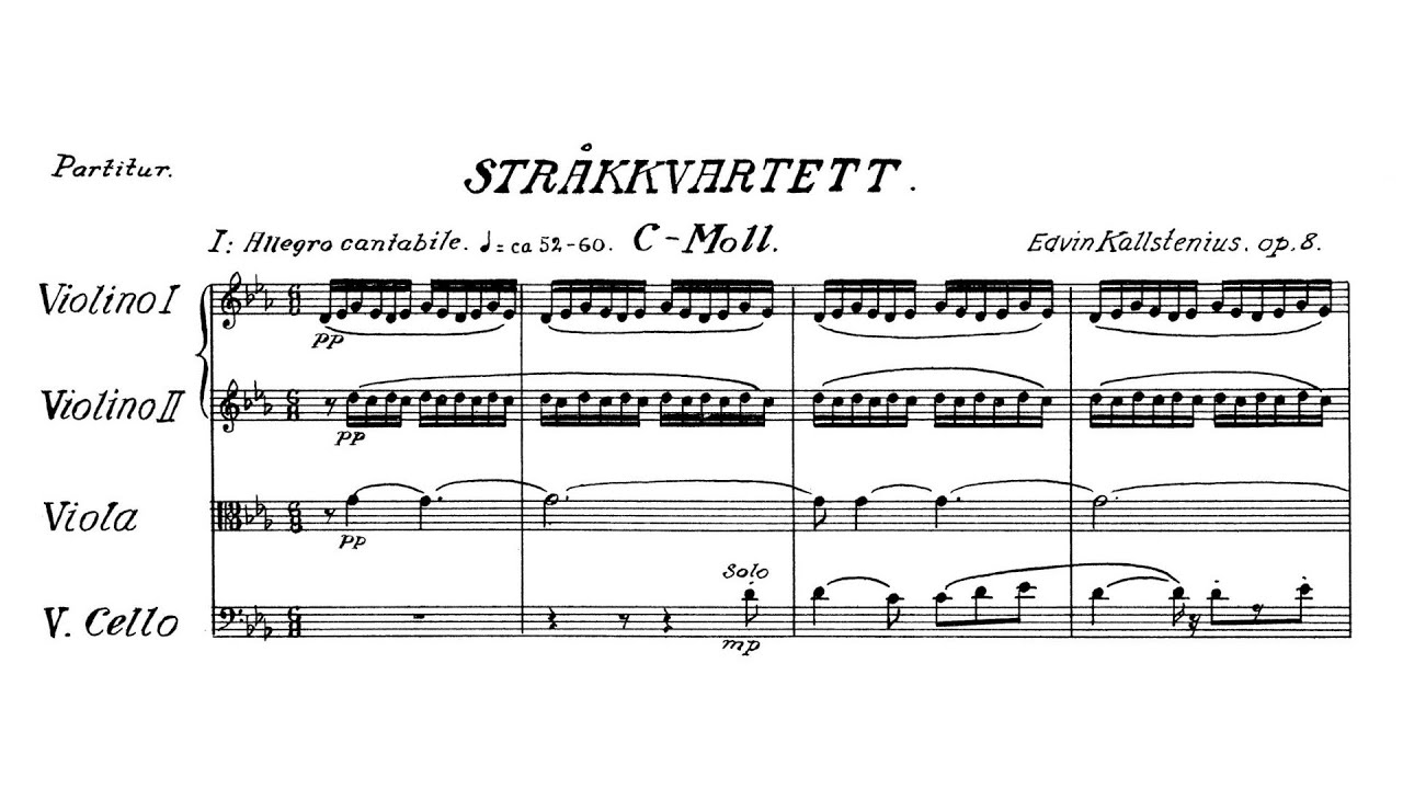 Edvin Kallstenius – String Quartet No.3 - YouTube