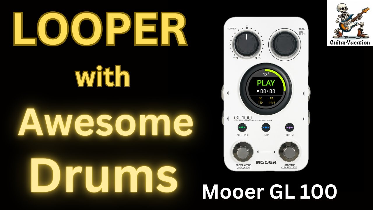 Looper with Awesome Drums - Mooer GL100 - YouTube