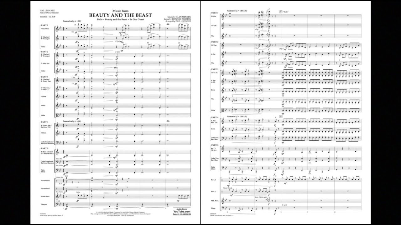 美女と野獣メドレー（フレックスバンド）【Music from Beauty and the