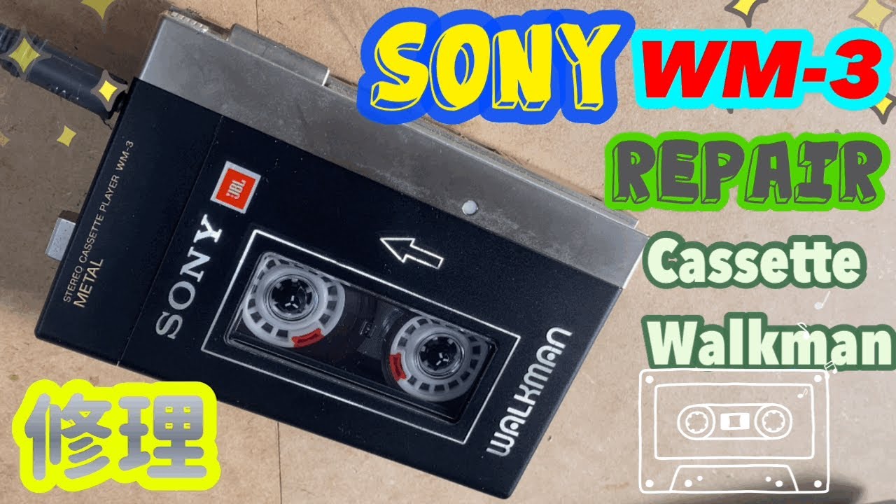 SONY WM-3 cassette player repair disassembly Metal tape compatible