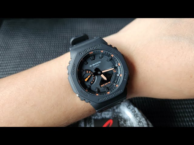 G-Shock Casioak Neon Orange Showcase! GA 2100 1A4DR - YouTube