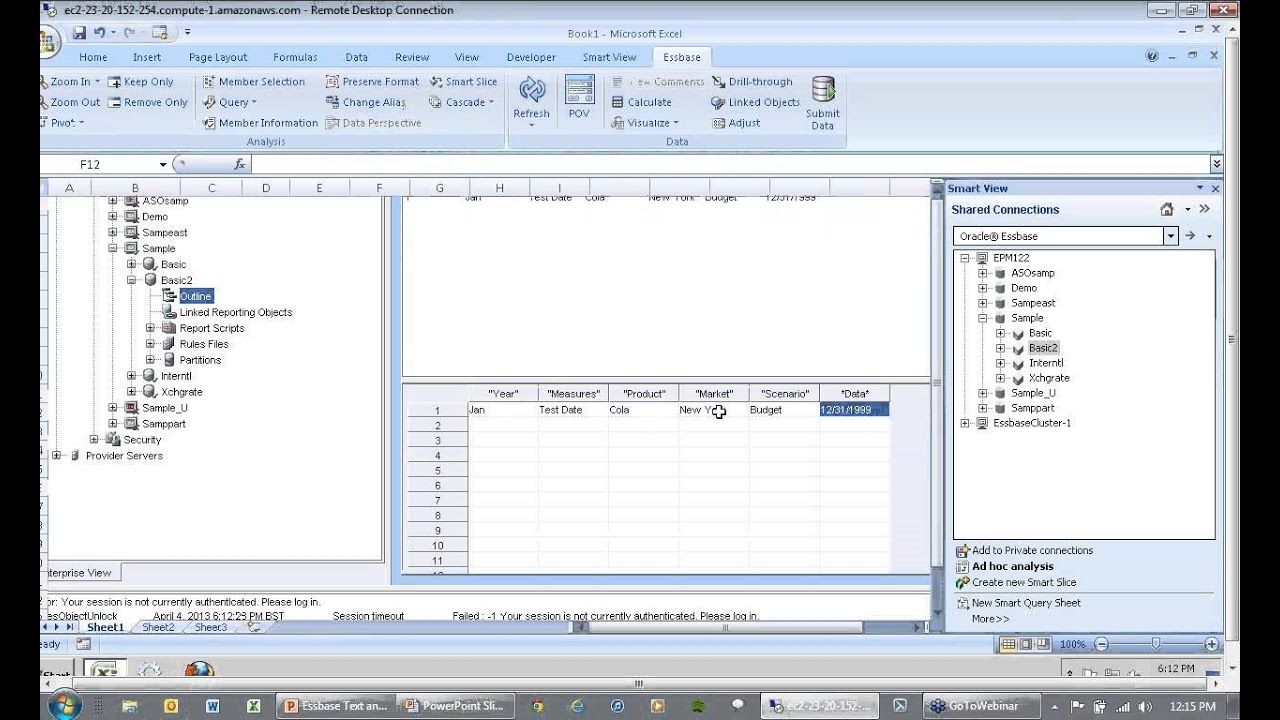 April 2013 - Essbase Text and Date Measures - Oracle Hyperion