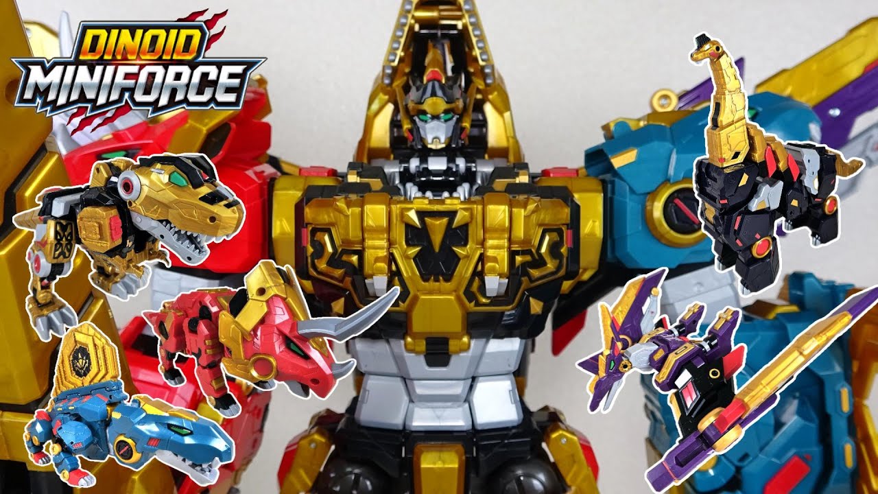 Emperor💦Too Big] Five dinosaurs combine! Dino Emperor Miniforce