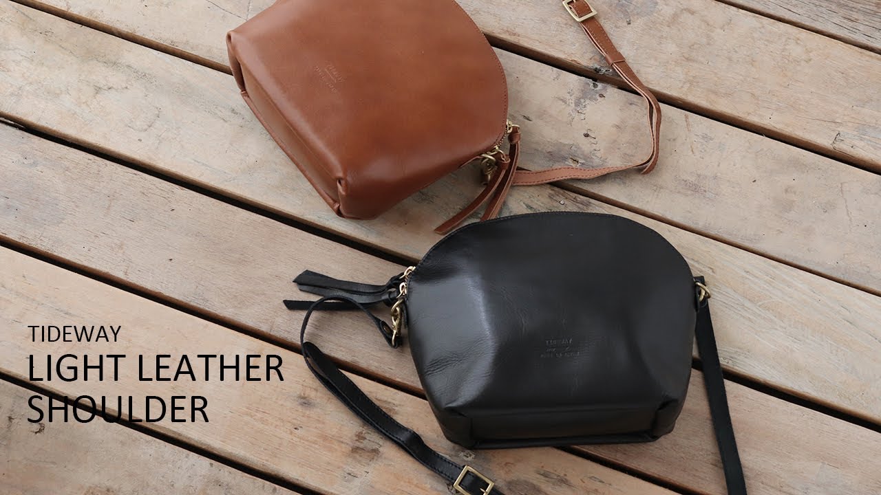 TIDEWAY タイドウェイ LIGHT LEATHER SHOULDER ショルダー BLACK 軽量