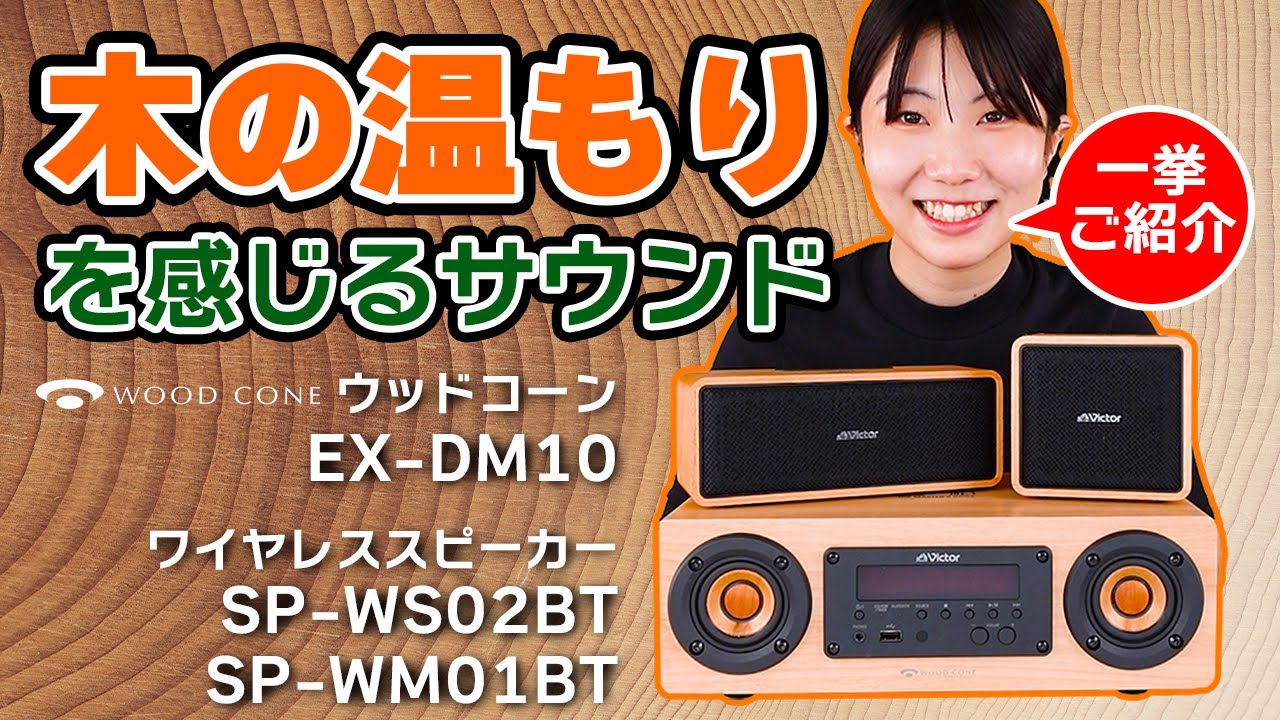 ビクター ウッドコーンEX-DM10 ワイヤレススピーカーSP-WS02BT&SP