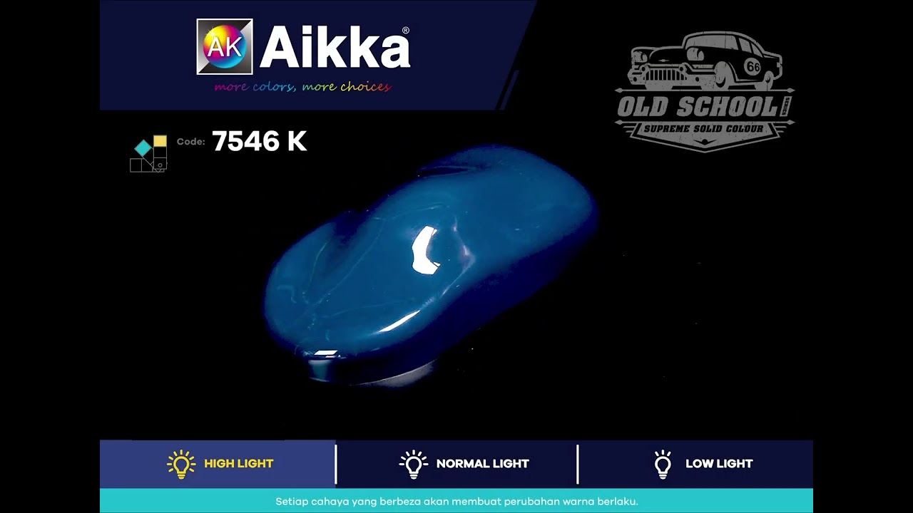 Aikka Paints 7546K Supreme Solid Colour for Car Spray Painting