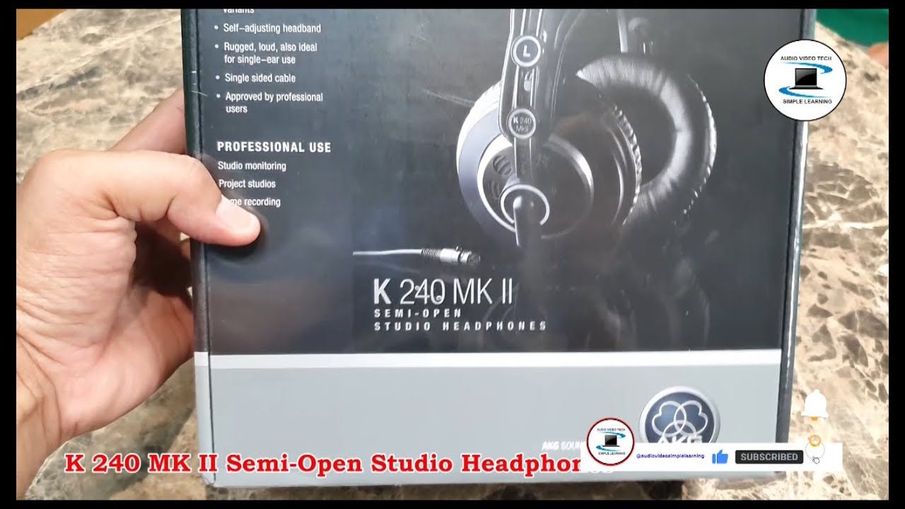 AKG K240 MK II Semi-Open Studio Headphones : unboxing. - YouTube