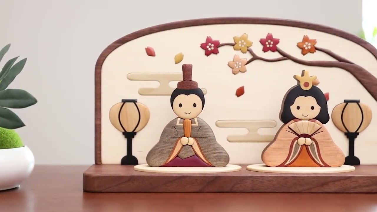 旭川クラフト Pecker 工房ペッカー 木製寄せ木雛人形 国産クラフト