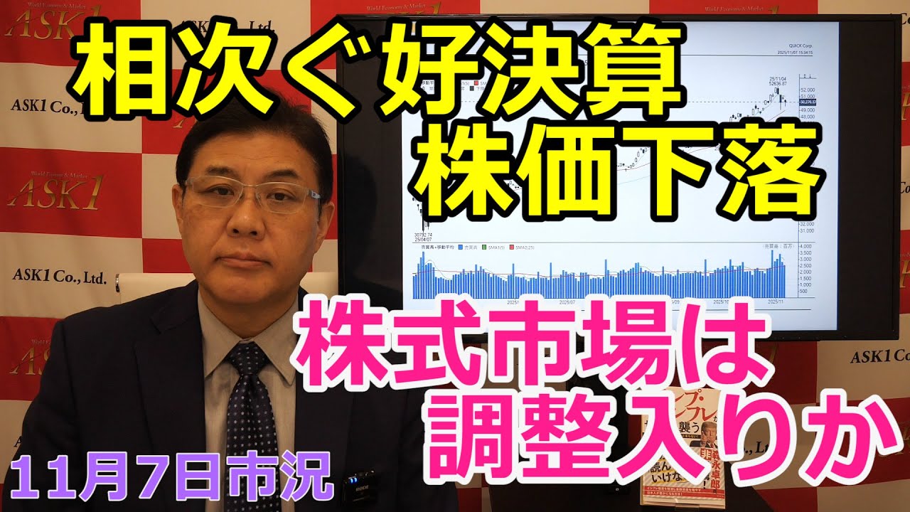 November 7, 2025 [Stock prices fall after successive strong