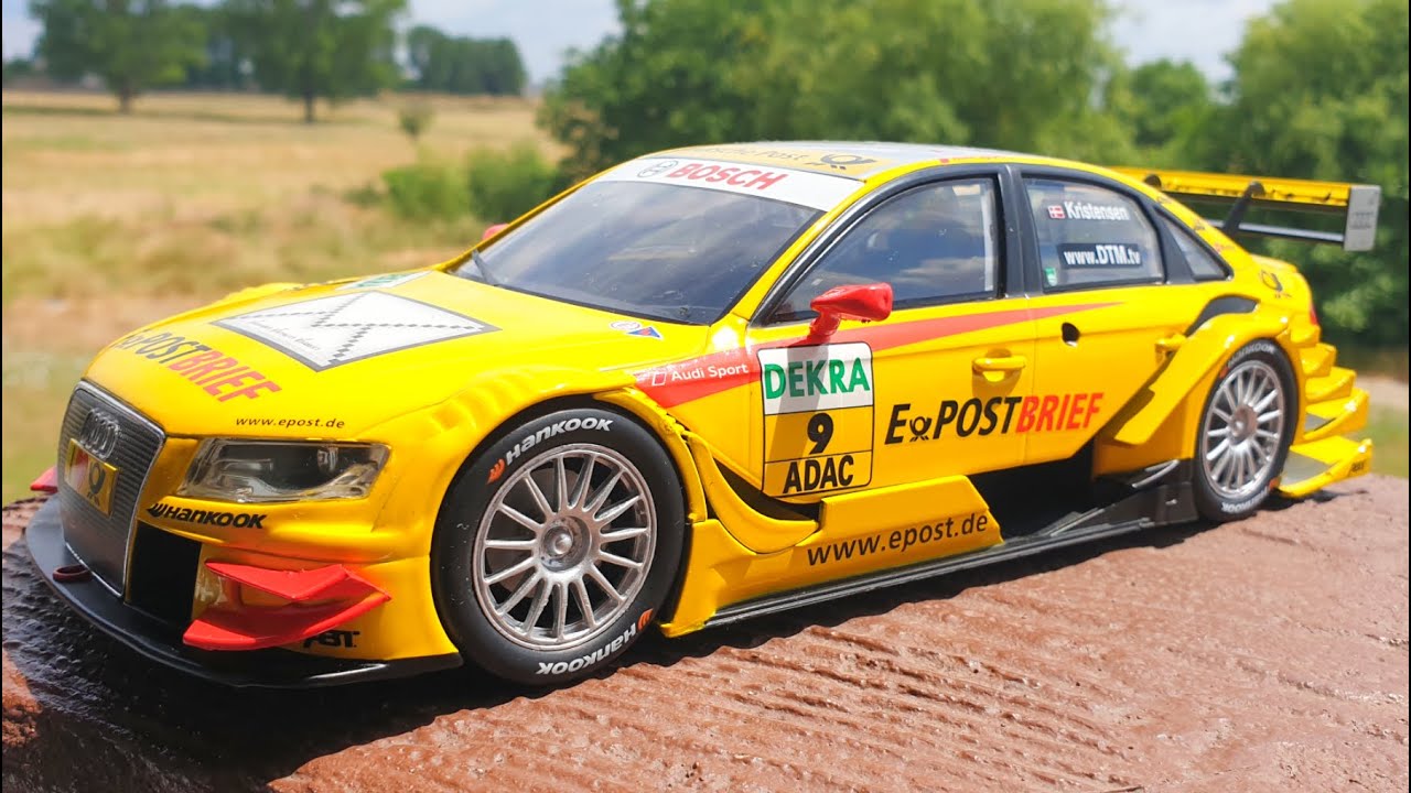 Audi A4 DTM 1/18 Norev No.9 EPost Brief 2011 M.Rockenfeller - YouTube