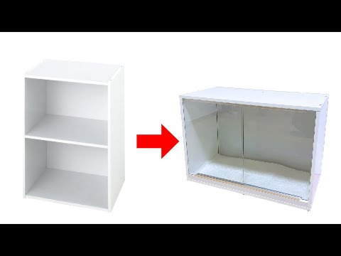 I made a super simple reptile cage using a color box in 30 minutes