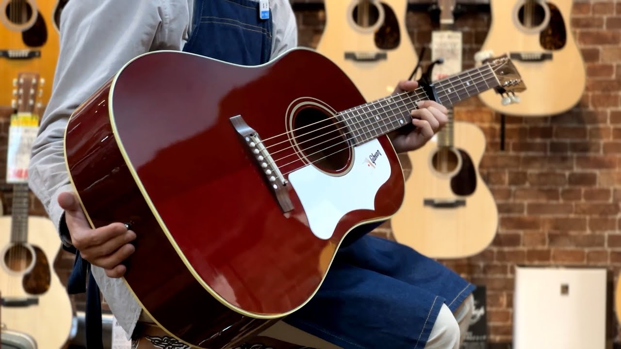 Gibson 60s J-45 Original ADJ Wine Red #21084126 - YouTube