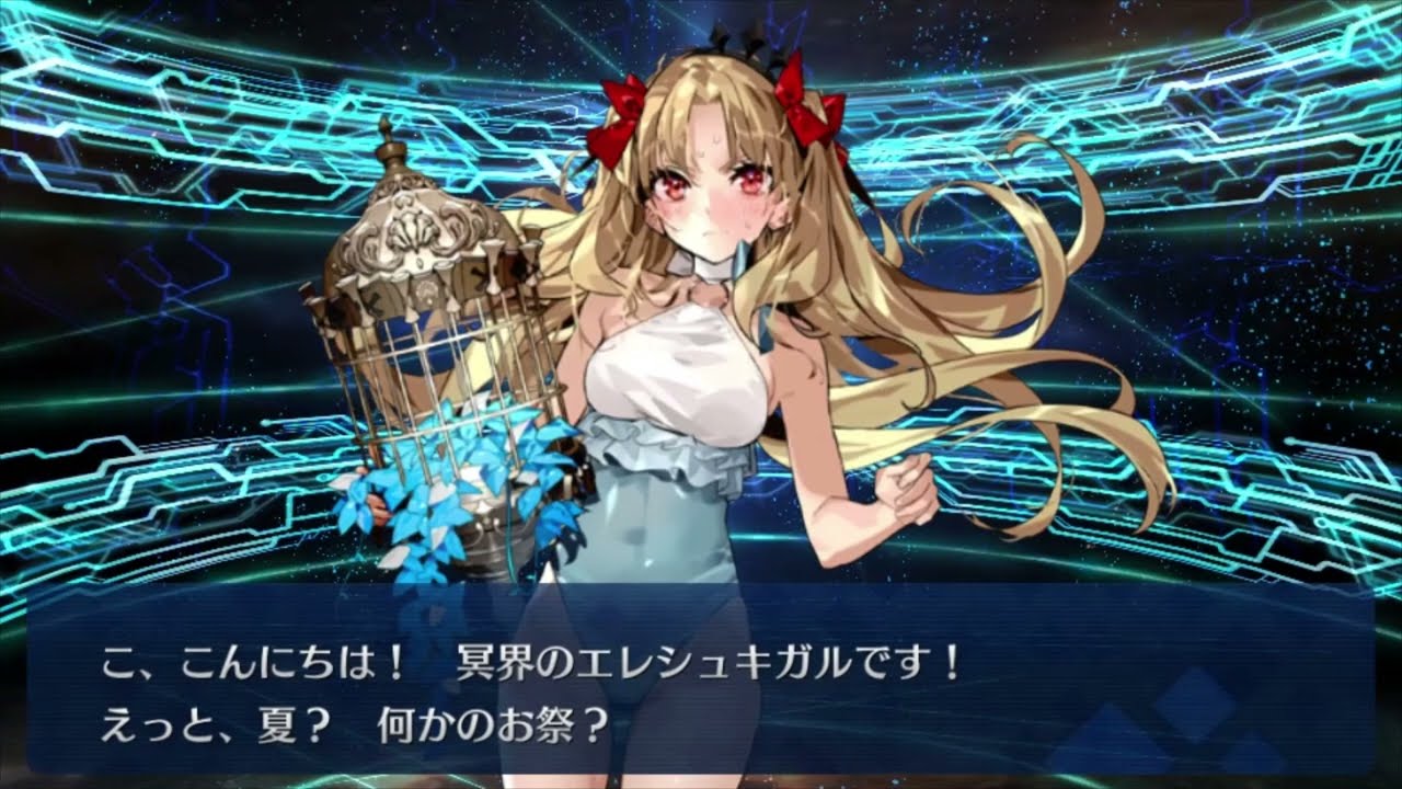 再臨バレ注意 FGO 9周年 スペース・エレシュキガル 再臨動画 - YouTube