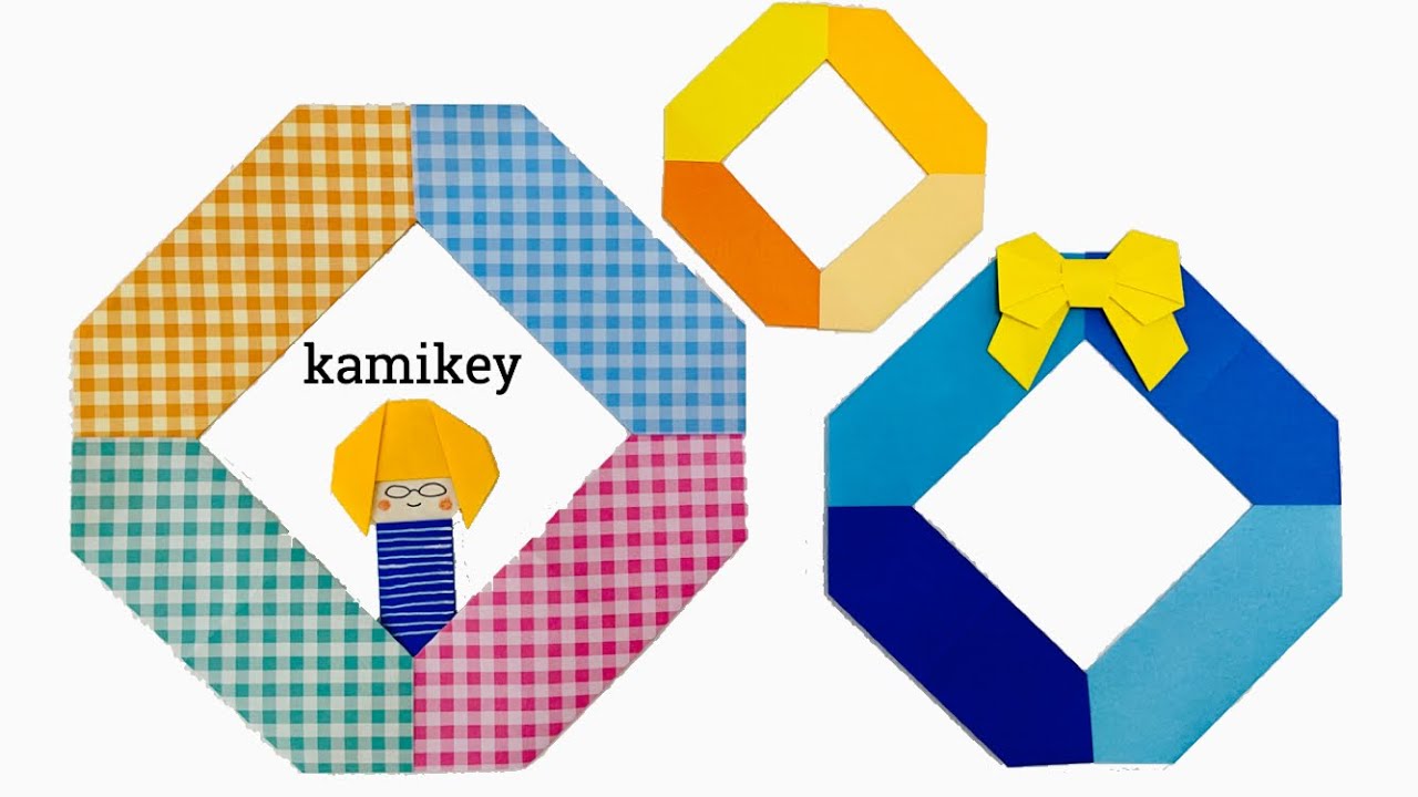 Origami Simple Wreath2 (kamikey) - YouTube