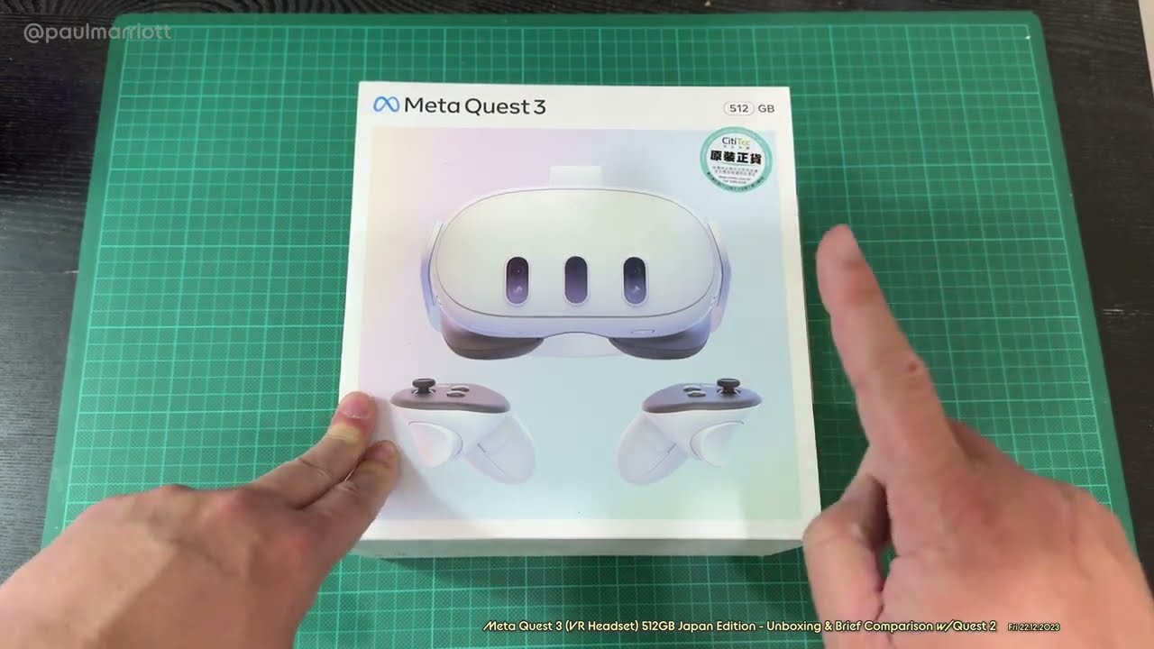 Meta Quest 3 VR Headset (512GB Japan Edition) Unboxing & Brief
