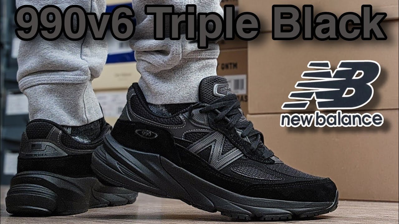 New Balance 990v6 'Triple Black' Sneaker Review & On Feet - YouTube