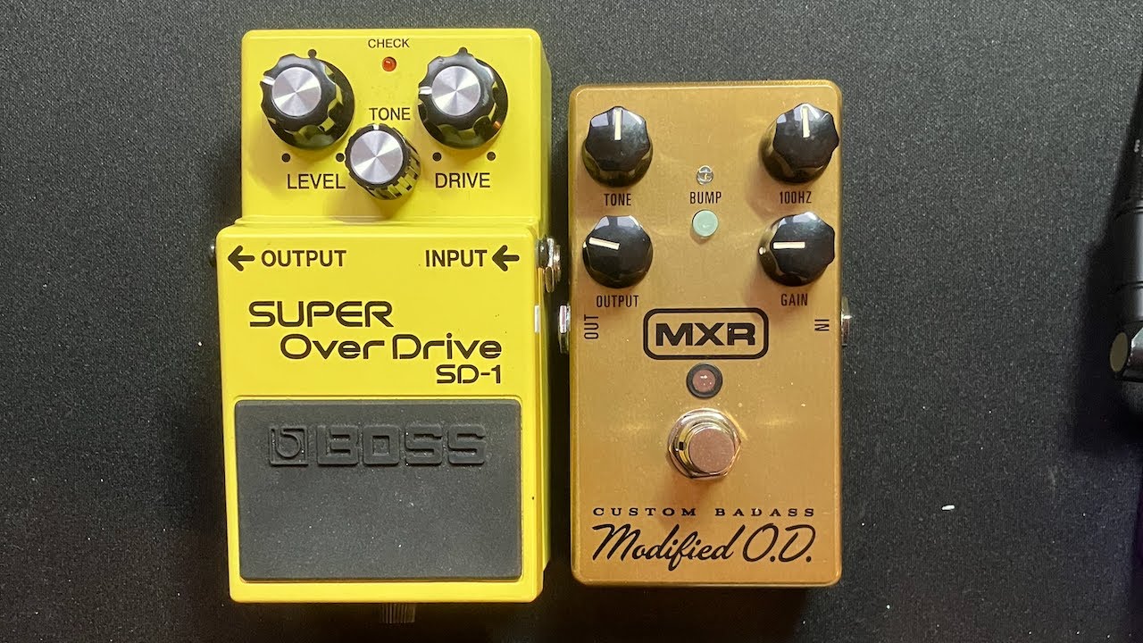 Overdrive comparison BOSS SD-1 vs MXR Custom Badass Modified O.D