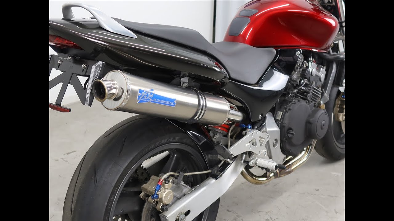 ホーネット250 エンジン始動 TSR マフラーサウンド - YouTube