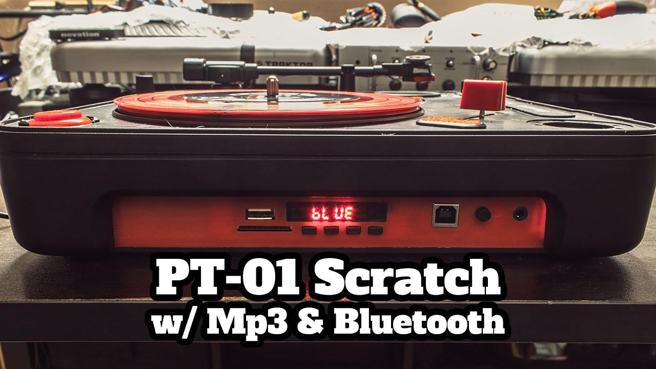 Numark PT-01 Scratch w/ MP3 Player & Bluetooth inside - YouTube