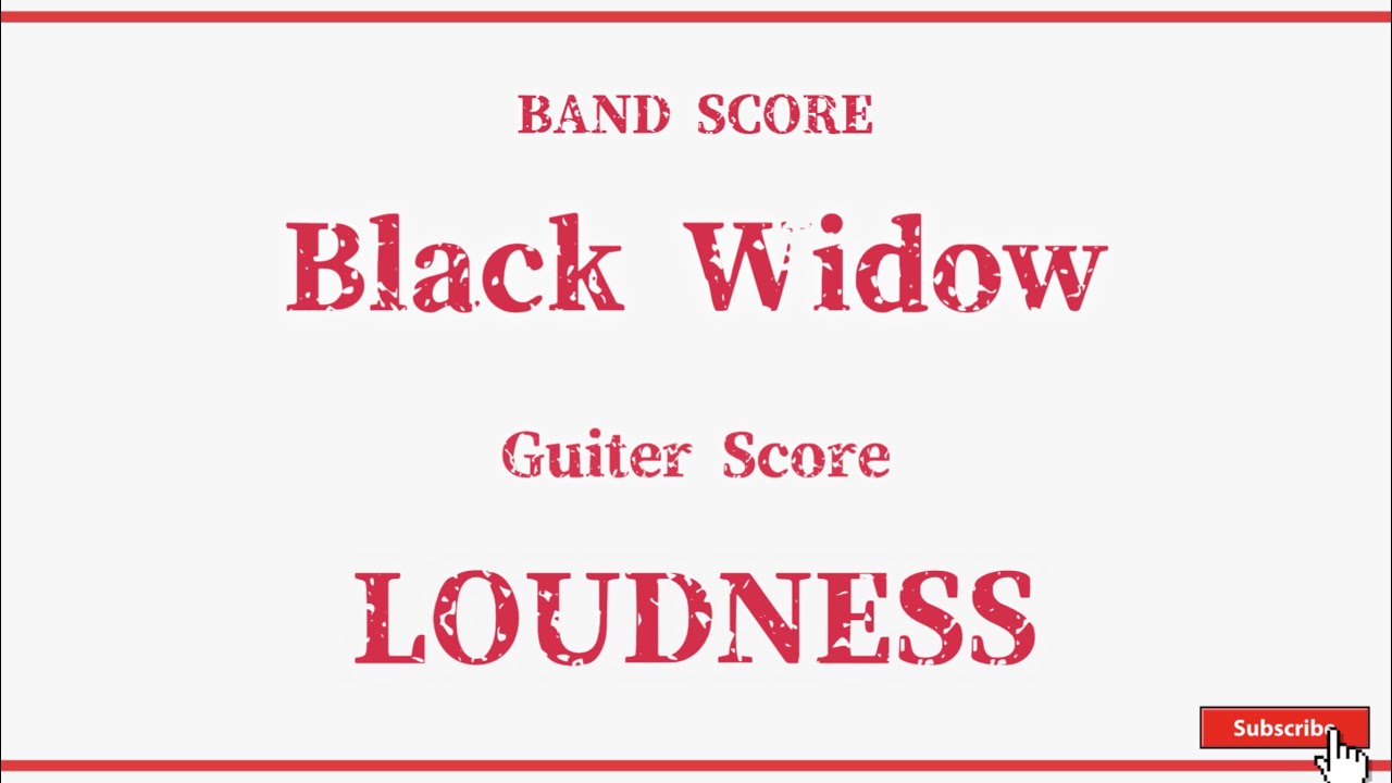 LOUDNESS】Band Score『Black Widow』Guiter Score！ - YouTube