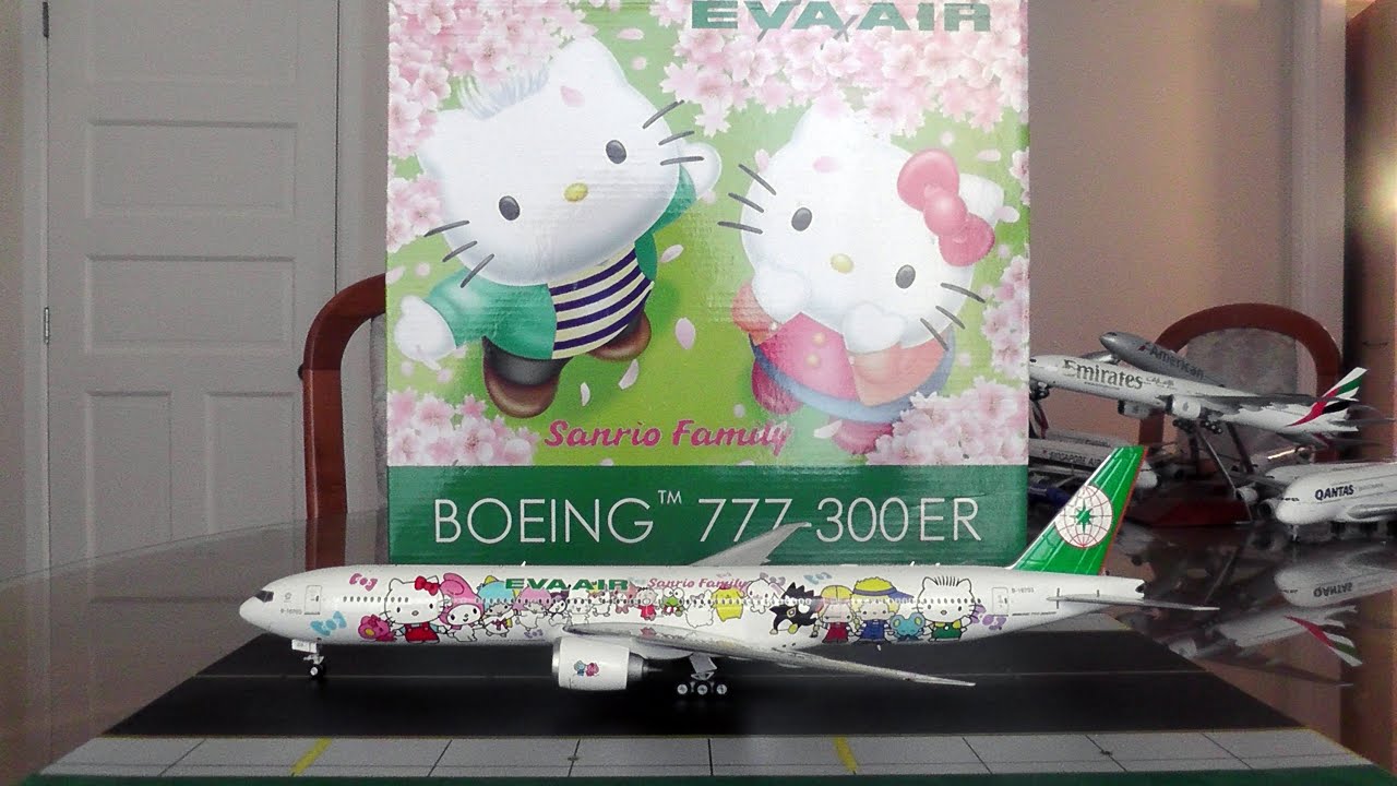 Phoenix/Eagle 1:200 EVA Air 777-300ER ''Hello Kitty'' Unboxing and