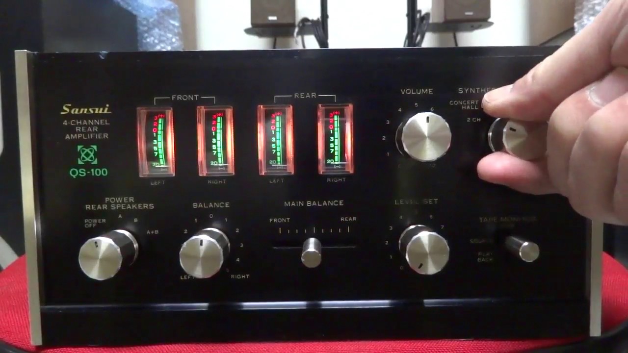 SANSUI QS-100 + SONY TA-3140F - YouTube
