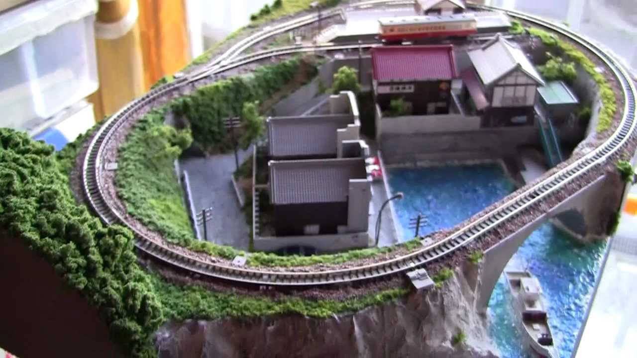 入り江のあるミニジオラマ A-train 21st を乗せて - YouTube