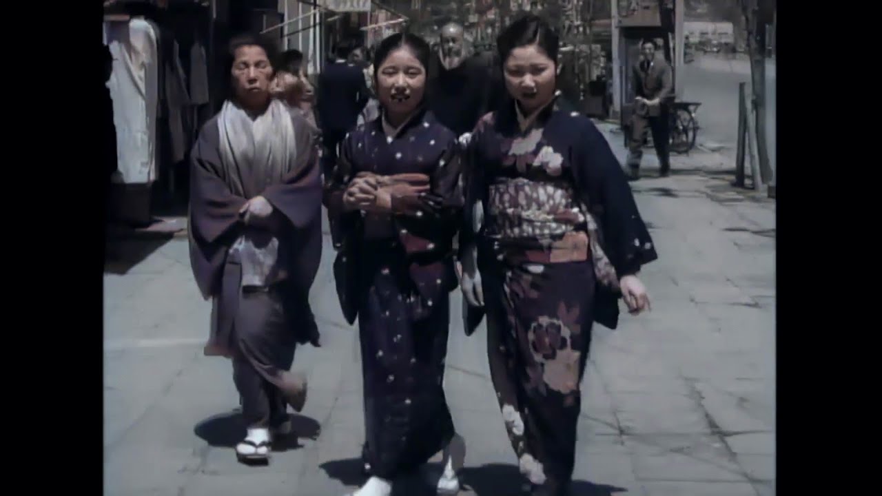 City Life in Tokyo, Japan 1951 - Colorized Original footage - YouTube