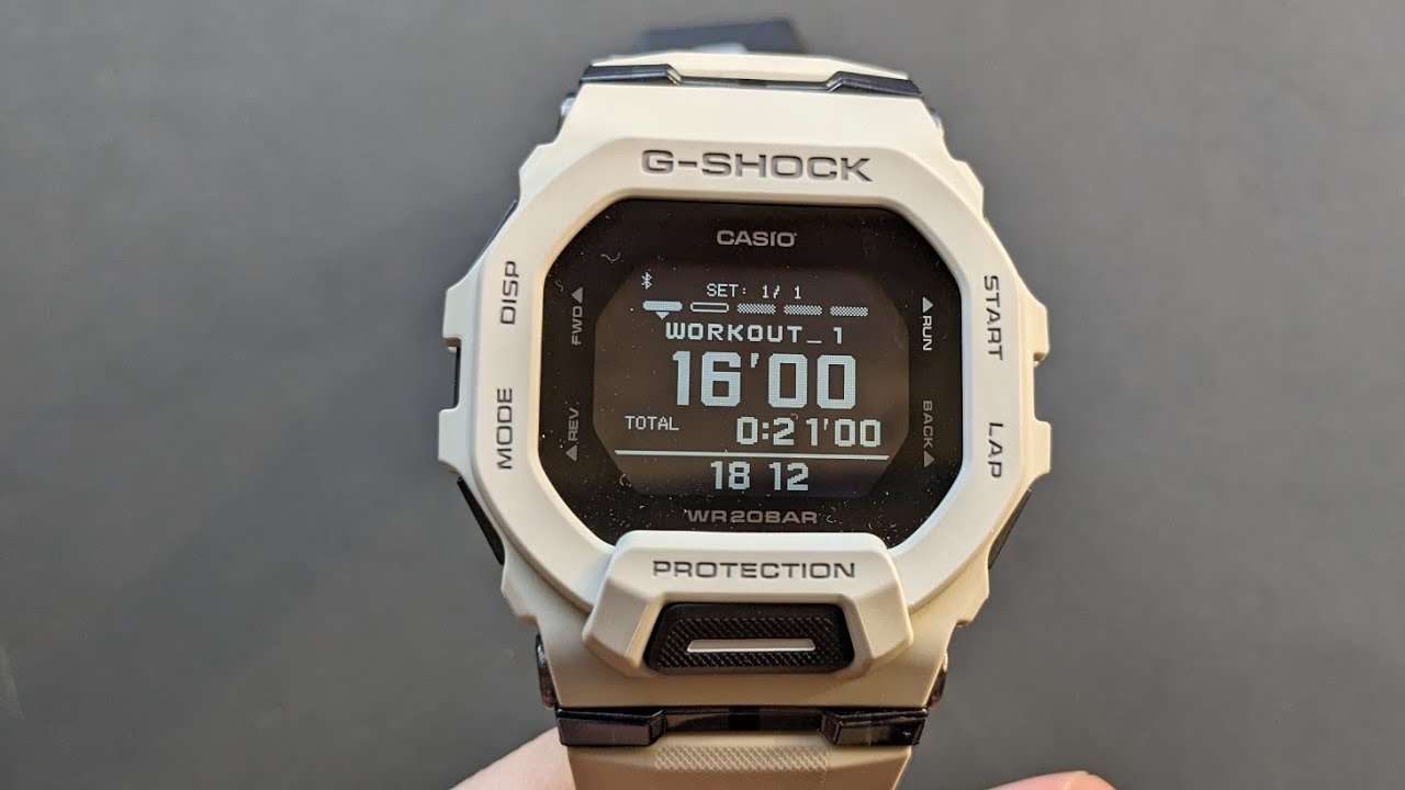 Timer & Stopwatch on G-Shock GBD-200 Casio Watch - YouTube