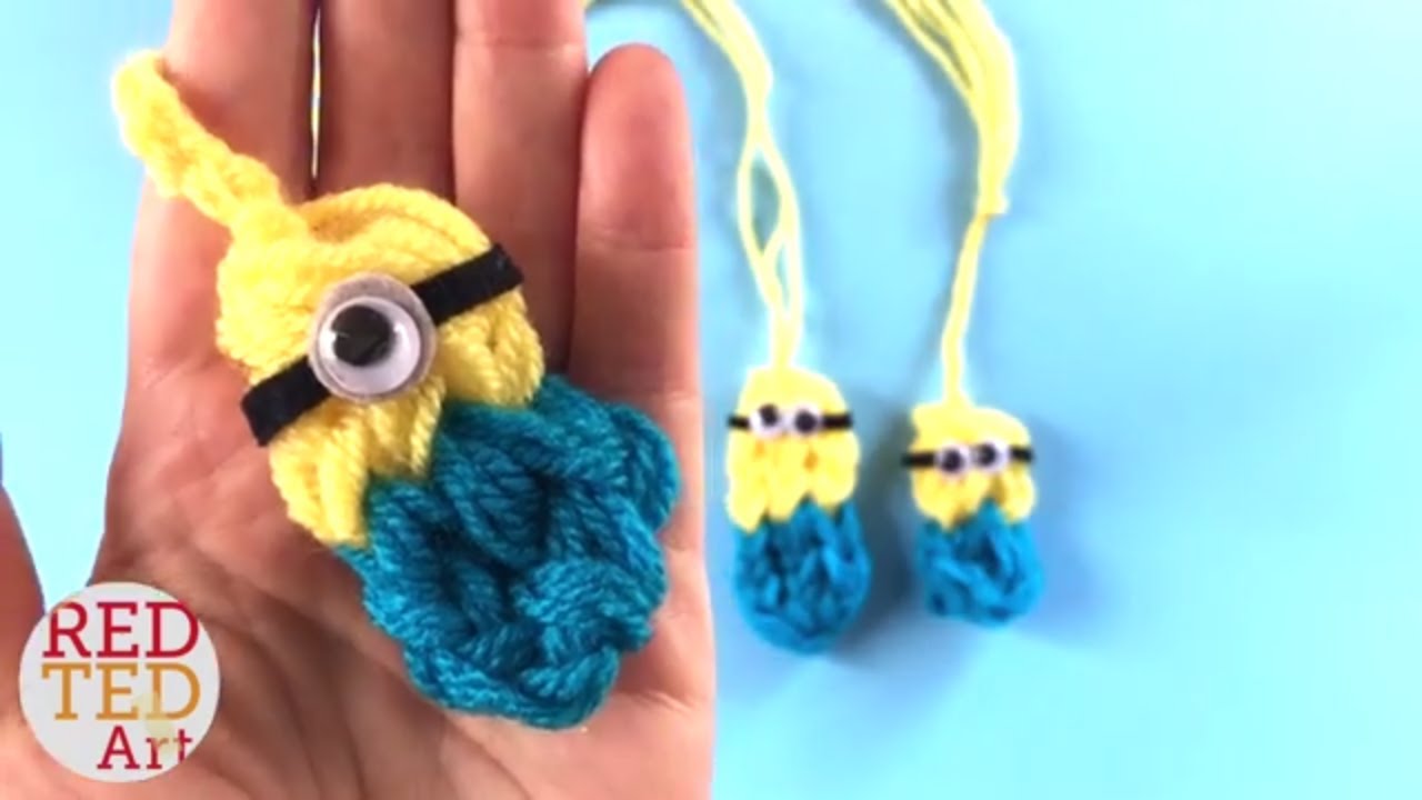 Easy Finger Knitted Minions DIY - Despicable Me DIY - YouTube
