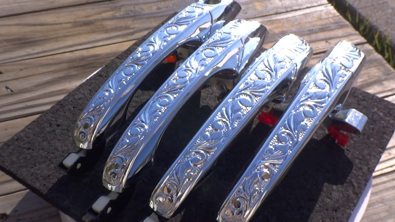 プラスチック エングレービング Engraved Door handle - YouTube